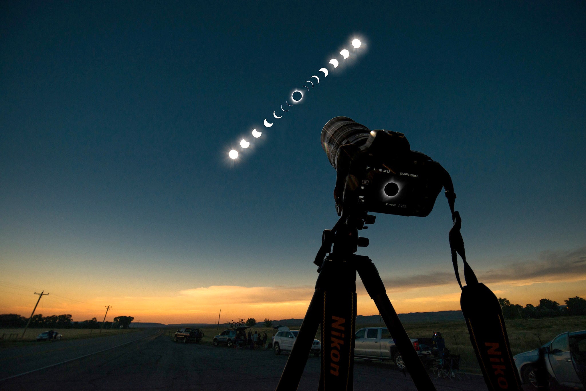 This 2017 total solar eclipse composition was taken in Wyoming.