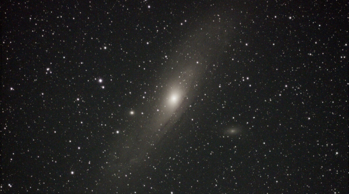 Our neighboring galaxy Andromeda (M31) can be photographed exceedingly well with the small but mighty DWARF II smart telescope. 