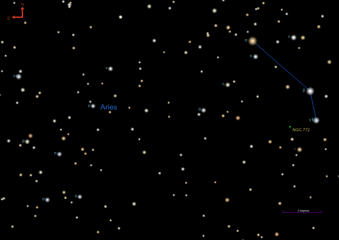 Finder chart for NGC 772