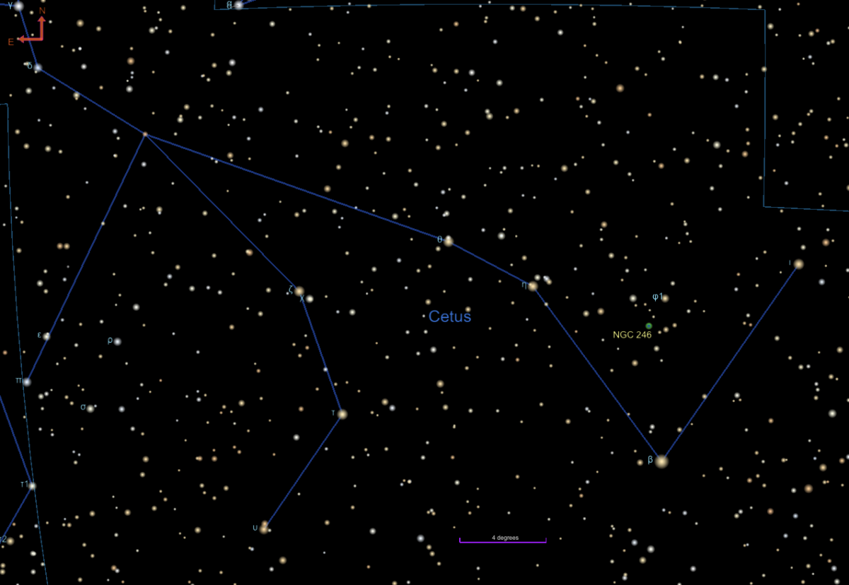 Finder chart for NGC 246